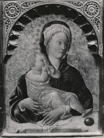 The Walters Art Museum — Madonna and Child, Giorgio di Tomaso Schiavone, Italian, Paduan School, 15th cen. — insieme, prima della pulitura